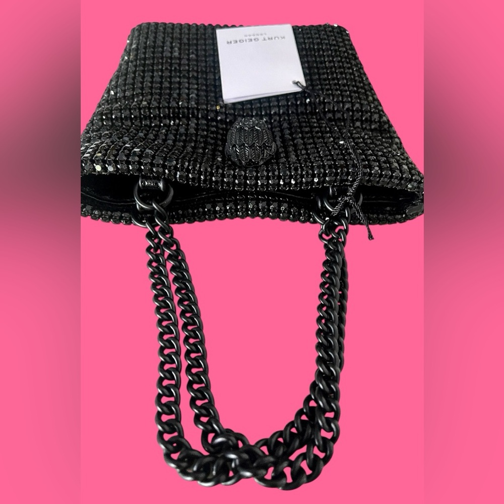 Kurt Geiger NWT Mini Party Tote/Bag All-over Crystals w/ Iconic Bird Head - Picture 7 of 15